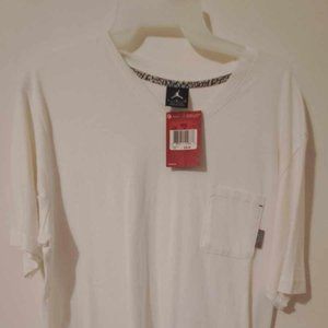 Jordan v neck short sleeve shirt  white. Sz. Large